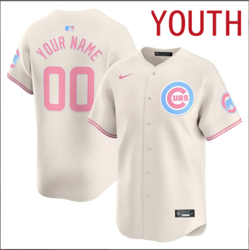 Youth Chicago Cubs Custom cream 2024 Nike MLB jersey->youth nfl jersey->Youth Jersey
